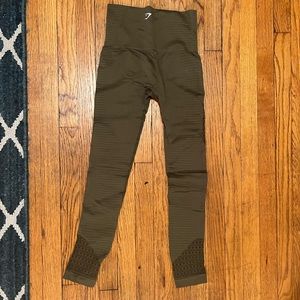 Gymshark army green high waisted leggings size small